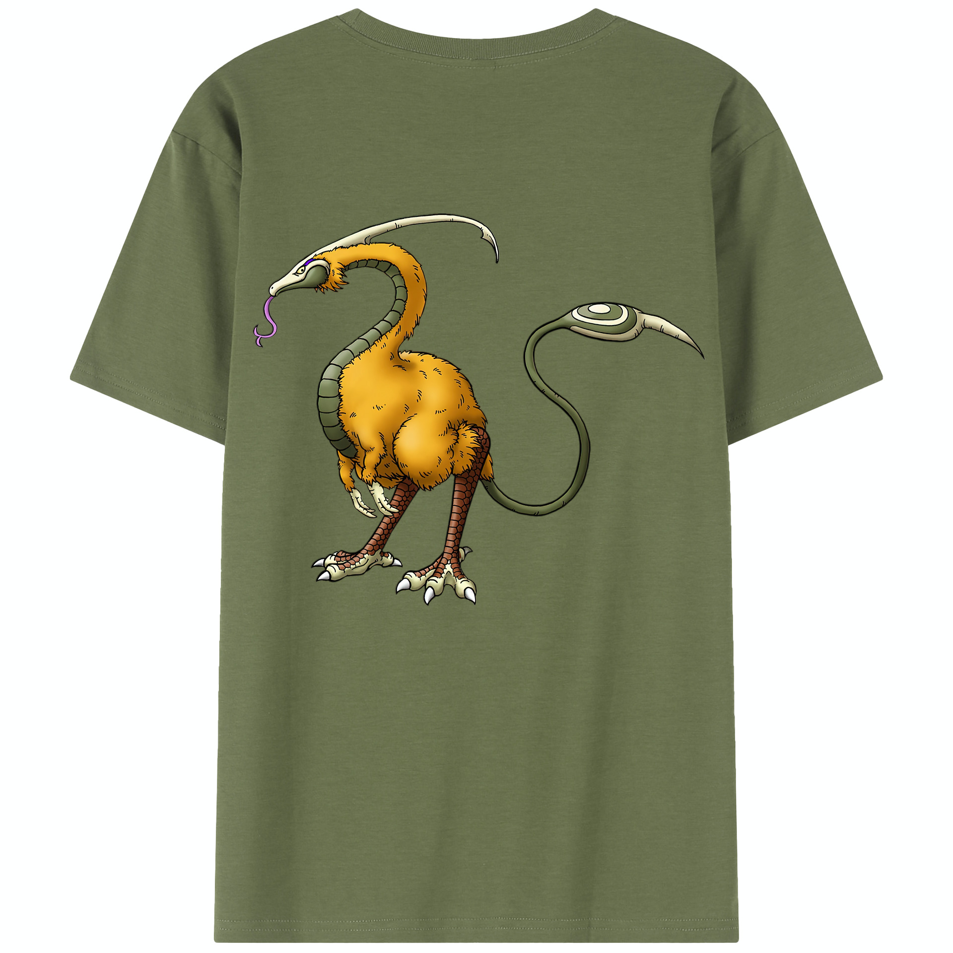 （画像用） ドラゴンクエスト Doragon Kuesuto Dragon Quest 綿100％半袖Tシャツ（背面プリント）